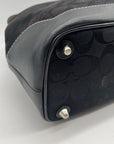 Coach Black Jacquard Canvas Shoulder Bag