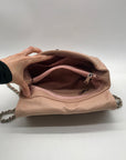 Badgley Mischka Nude Pink Quilted Faux Leather Crossbody Bag