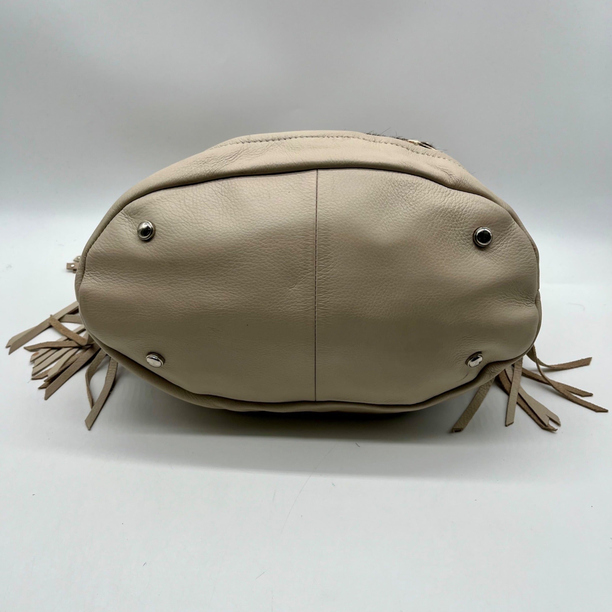 B. Makowsky Leopard-Print Leather Shoulder Bag
