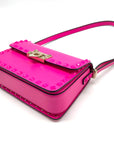 Valentino Garavani Rockstud23 Hot Pink Calfskin Shoulder Bag