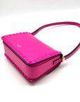 Valentino Garavani Rockstud23 Hot Pink Calfskin Shoulder Bag