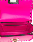 Valentino Garavani Rockstud23 Hot Pink Calfskin Shoulder Bag