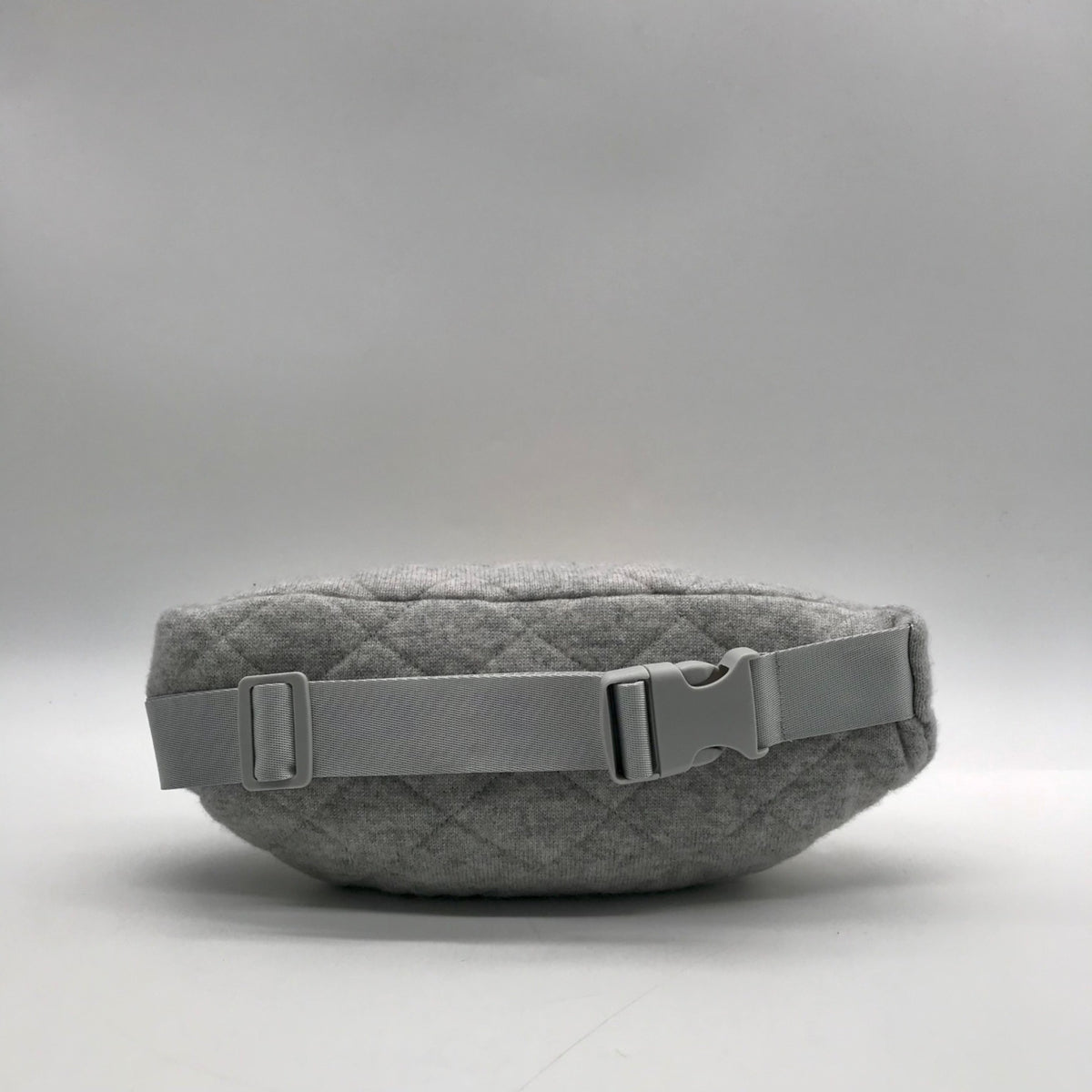 Garnet Hill Grey Fabric Diamond Quilted Belt Bag