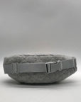 Garnet Hill Grey Fabric Diamond Quilted Belt Bag