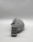 Garnet Hill Grey Fabric Diamond Quilted Belt Bag