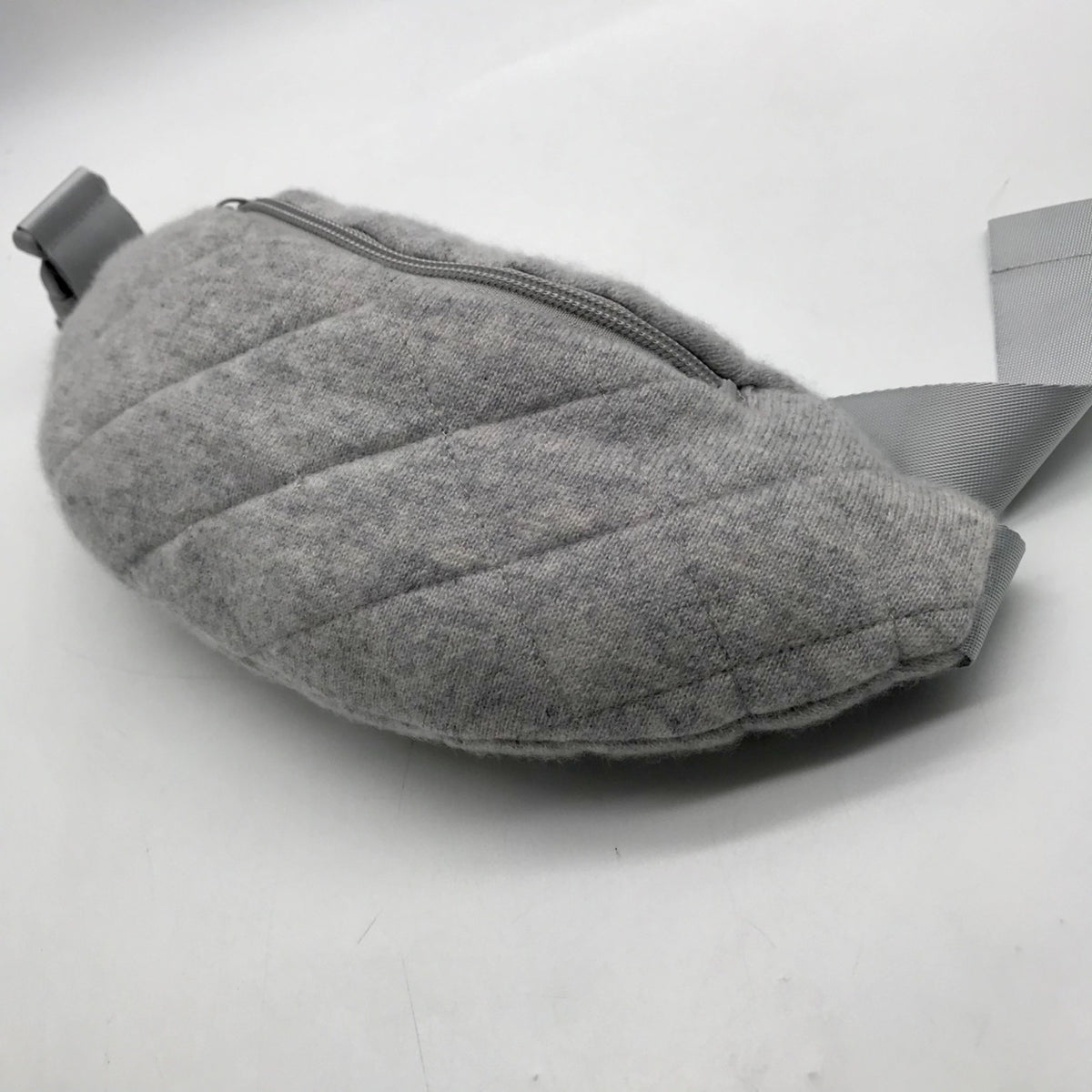 Garnet Hill Grey Fabric Diamond Quilted Belt Bag