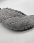 Garnet Hill Grey Fabric Diamond Quilted Belt Bag