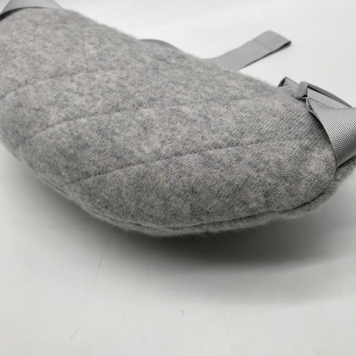 Garnet Hill Grey Fabric Diamond Quilted Belt Bag