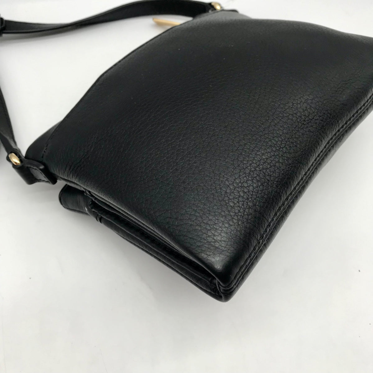 Michael Kors Black Leather Fulton Crossbody Bag