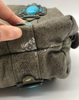 Charm & Luck Vintage Stone Grey Leather Hobo Bag